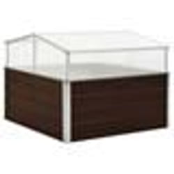 vidaXL Serre Marron 100 x 100 x 85 cm Acier galvanisé - TU