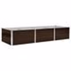 vidaXL Lit surélevé de jardin Marron 240x80x45 cm Acier galvanisé - TU