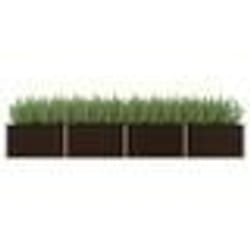 vidaXL Lit surélevé de jardin Marron 320x80x45 cm Acier galvanisé - TU
