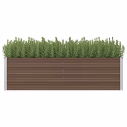 vidaXL Lit surélevé de jardin Marron 160x40x45 cm Acier galvanisé - TU