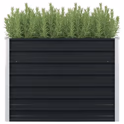 vidaXL Jardinière surélevée Anthracite 100x100x77 cm Acier galvanisé - TU