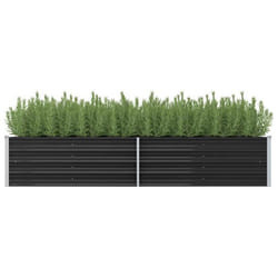 vidaXL Lit surélevé de jardin Anthracite 240x80x45 cm Acier galvanisé
