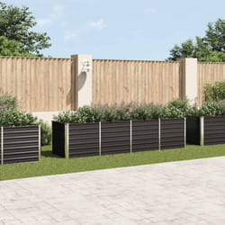 Vidaxl - Lit surélevé de jardin Anthracite 320x80x77 cm Acier galvanisé