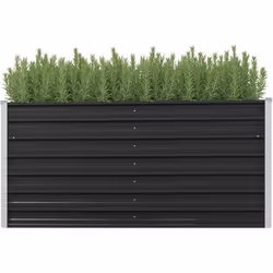 vidaXL Lit surélevé de jardin Anthracite 160x40x77 cm Acier galvanisé - TU