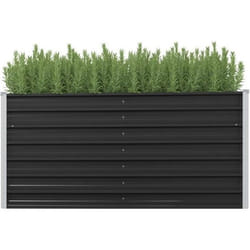 vidaXL Lit surélevé de jardin Anthracite 160x40x77 cm Acier galvanisé - TU