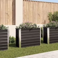 vidaXL Lit surélevé de jardin Anthracite 100x40x77 cm Acier galvanisé - TU