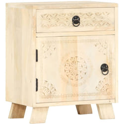 vidaXL Table de chevet 40x30x50 cm Bois de manguier massif