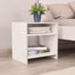 vidaXL Table de chevet Blanc 40x30x40 cm Bois d'ingénierie - TU