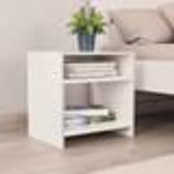 vidaXL Table de chevet Blanc 40x30x40 cm Bois d'ingénierie - TU