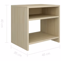 VidaXL 800016 Table de nuit et table de chevet Chêne - Vue supplémentaire 7