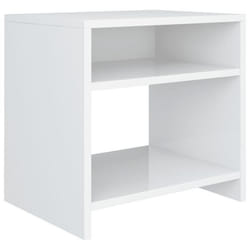 vidaXL Table de chevet Blanc brillant 40x30x40 cm bois d'ingénierie