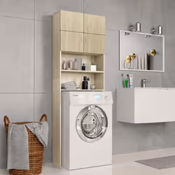 vidaXL Meuble de machine à laver Chêne Sonoma Bois d'ingénierie - TU