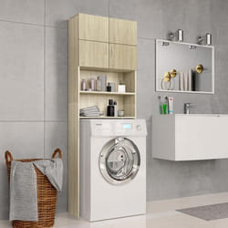 vidaXL Meuble de machine à laver Chêne Sonoma Bois d'ingénierie - TU