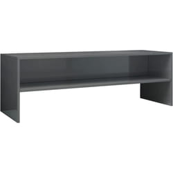 Vidaxl - Meuble tv Gris brillant 120x40x40 cm Bois d'ingénierie