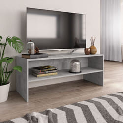 Vidaxl - Meuble tv Gris béton 100x40x40 cm Bois d'ingénierie