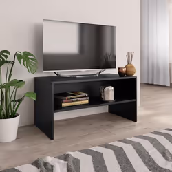 vidaXL Meuble TV Noir 80x40x40 cm Bois d’ingénierie - TU