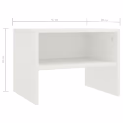 VidaXL 800064 Table de nuit et table de chevet Blanc - Vue supplémentaire 7