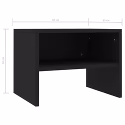 VidaXL 800066 Table de nuit et table de chevet Noir - Vue supplémentaire 5