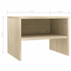 VidaXL 800070 Table de nuit et table de chevet Chêne - Vue supplémentaire 7