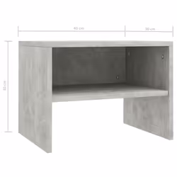 VidaXL 800071 Table de nuit et table de chevet Couleur du béton - Vue supplémentaire 6