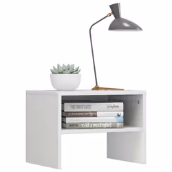 VidaXL 800075 Table de nuit et table de chevet Blanc