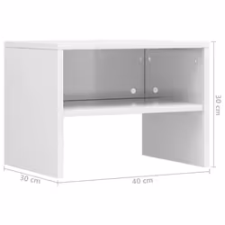 VidaXL 800075 Table de nuit et table de chevet Blanc - Vue supplémentaire 6
