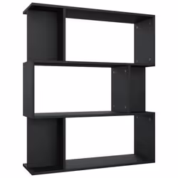 vidaXL Bibliothèque/Cloison Noir 80x24x96 cm cm Bois d'ingénierie - TU
