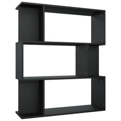vidaXL Bibliothèque/Cloison Noir 80x24x96 cm cm Bois d'ingénierie - TU