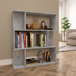 Bibliothèque/Séparateur de pièce Gris béton Bois d'ingénierie - Vidaxl