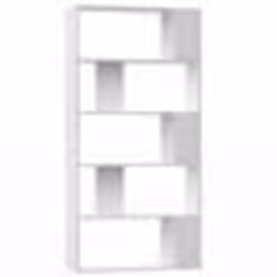 VidaXL 800099, Blanc, 5 étagères, Bois, Bois, 800 mm, 240 mm
