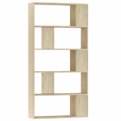 VidaXL 800102, Chêne, 5 étagères, Bois, Bois, 800 mm, 240 mm