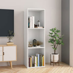 vidaXL Bibliothèque/Meuble TV Blanc 36x30x114 cm Bois d'ingénierie - TU