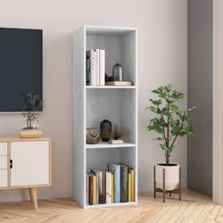 vidaXL Bibliothèque/Meuble TV Gris béton 36x30x114cm Bois d’ingénierie - TU
