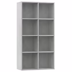 vidaXL Bibliothèque/Buffet Gris béton 66x30x130 cm Bois d’ingénierie - TU