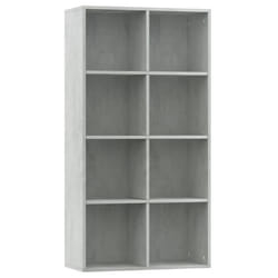 vidaXL Bibliothèque/Buffet Gris béton 66x30x130 cm Bois d’ingénierie - TU