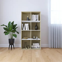 Vidaxl - Bibliothèque/Buffet blanc et chêne sonoma bois d'ingénierie