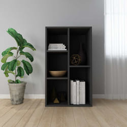 Vidaxl - Bibliothèque/Buffet Noir 50x25x80 cm Bois d'ingénierie