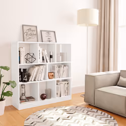VidaXL 800171, Blanc, 8 étagères, Bois, Bois, 975 mm, 295 mm