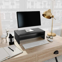 Vidaxl - Support de moniteur Noir 42 x 24 x 13 cm Bois d'ingénierie