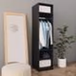 vidaXL Garde-robe Noir 50x50x200 cm Bois d'ingénierie