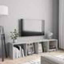 vidaXL Bibliothèque/Meuble TV Gris béton 143x30x36 cm - TU