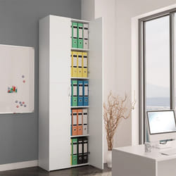 Armoire de bureau Blanc 60 x 32 x 190 cm Bois d'ingénierie Vidaxl