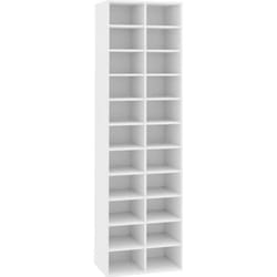 vidaXL Armoire à chaussures Blanc 54x34x183 cm Bois d'ingénierie - TU