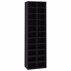 vidaXL Armoire à chaussures noir 54 x 34 x 183 cm bois d'ingénierie - TU