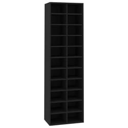 vidaXL Armoire à chaussures noir 54 x 34 x 183 cm bois d'ingénierie - TU