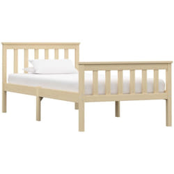 Cadre de lit Bois clair Bois de pin massif 100x200 cm