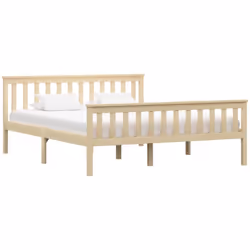 Profitez d'une bonne nuit de sommeil dans notre lit moderne en bois massif ! Le cadre de lit au design contemporain s'adapter ...