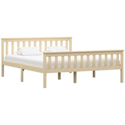 vidaXL Cadre de lit sans matelas naturel bois massif de pin 160x200 cm