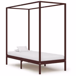 Donnez une touche d'élégance à votre chambre à coucher avec notre cadre de lit à baldaquin en bois massif intemporel ! Le lit ...