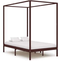 Vidaxl - Cadre de lit à baldaquin sans matelas bois massif 120x200 cm